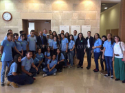 طلاب الصف العاشر بمدرسة اجيال يلتقون النائب أحمد طيبي في الكنيست 